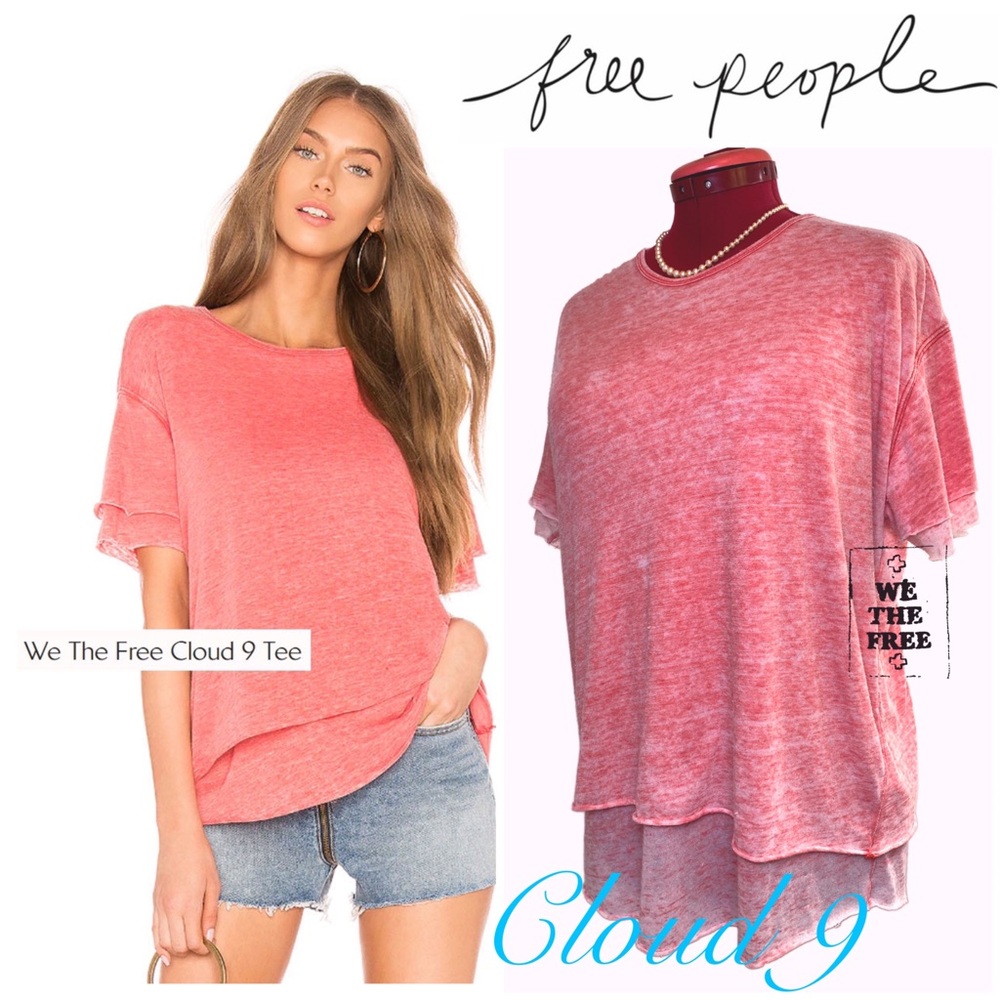 FREE PEOPLE Tshirt Top Cloud 9